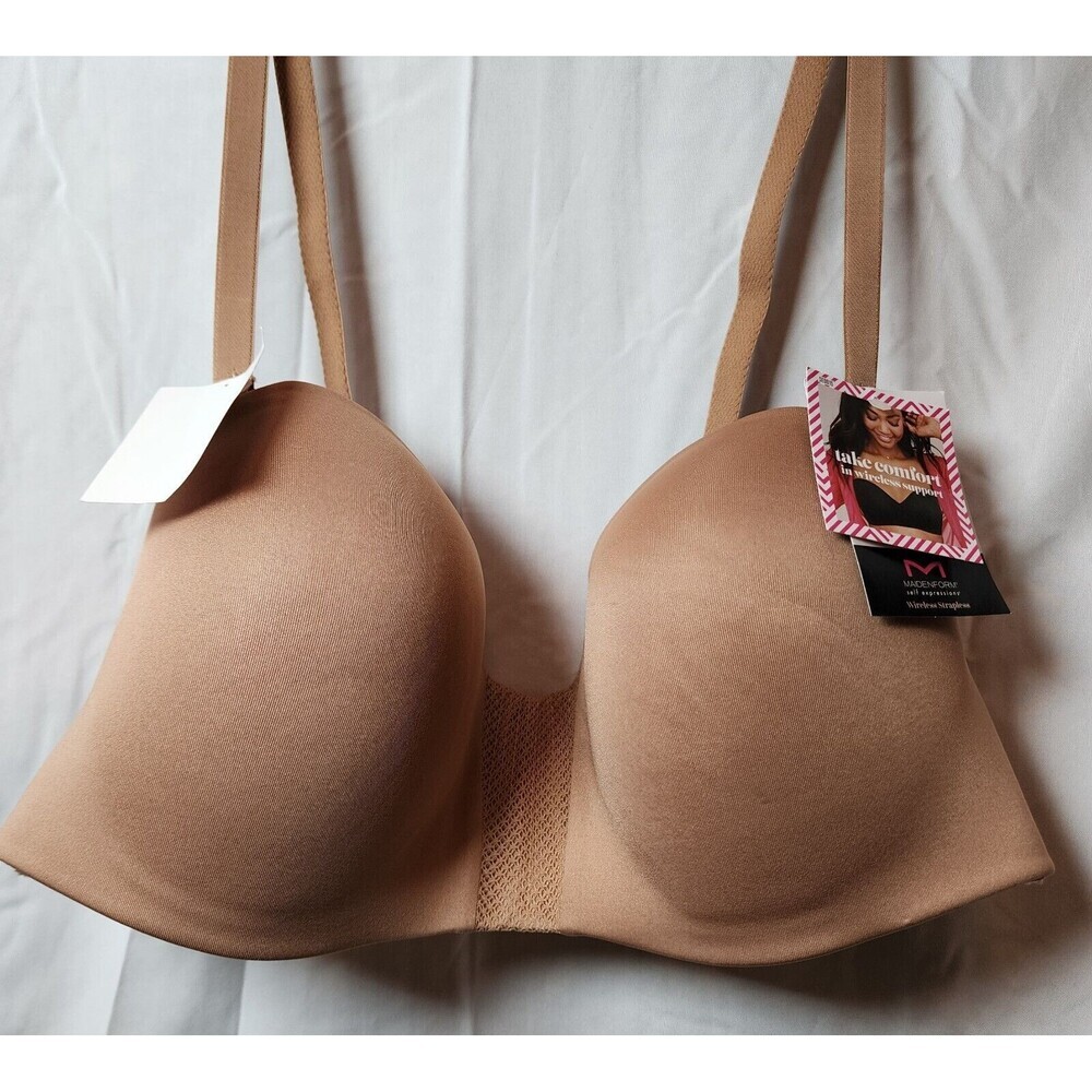 New Maidenform Women's Brown Wireless Lightly Line Bra Adjustable Straps 34D - Picture 2 of 5